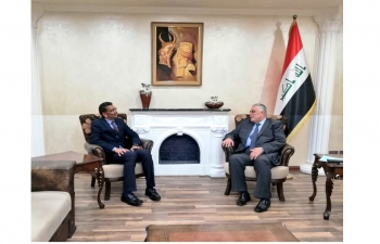 Ambassador Prashant Pise on 10 May met H.E. Mr. Haider Al-Shemerti, DG Asia and Australia Department at the Ministry of Foreign Affairs of the Republic of Iraq. During the meeting, issues of mutual interest were discussed